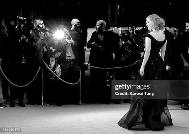 Jessica Chastain attends the European premiere of "The Martian" at Odeon Leicester Square on September 24, 2015 in London, England.