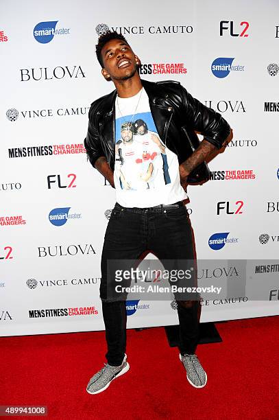 Player Nick Young attends Men's Fitness Magazine Hosts Annual "Game Changers" Celebration at Palihouse on September 24, 2015 in West Hollywood,...