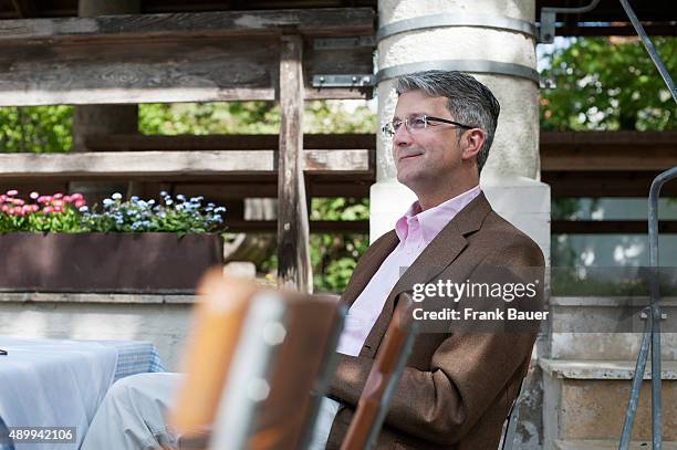 Chairman of the management board of Audi cars, Rupert Stadler is photographed for Audi magazine on May 31, 2008 in Altmuehltal, Germany.