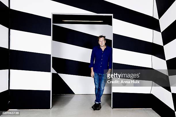 Multi-media artist Doug Aitken is photographed for the Financial Times on June 23, 2015 in London, England.
