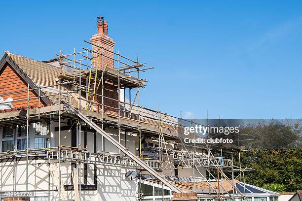 new house roof replacement - roof replacement stock pictures, royalty-free photos & images