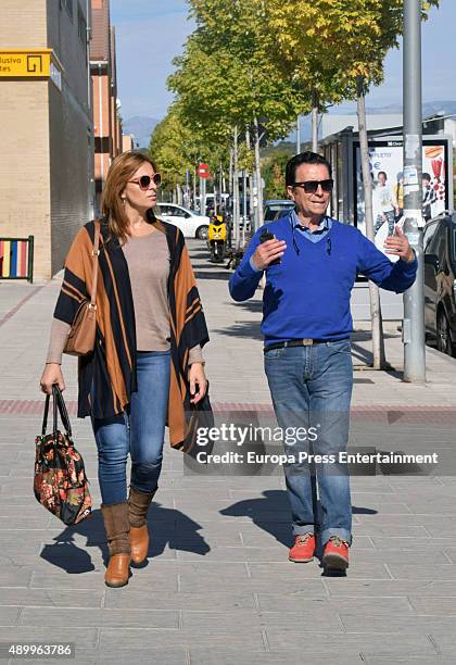 Jose Ortega Cano and Ana Maria Aldon are seen on September 24, 2015 in Madrid, Spain.