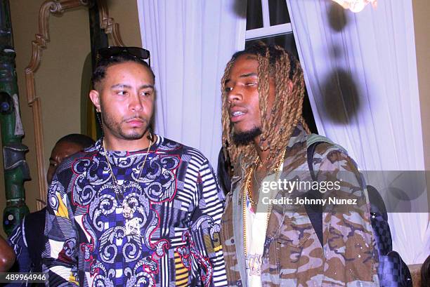 Nitt Da Gritt and Fetty Wap attend Fetty Wap's album release party on September 24 in New York City.