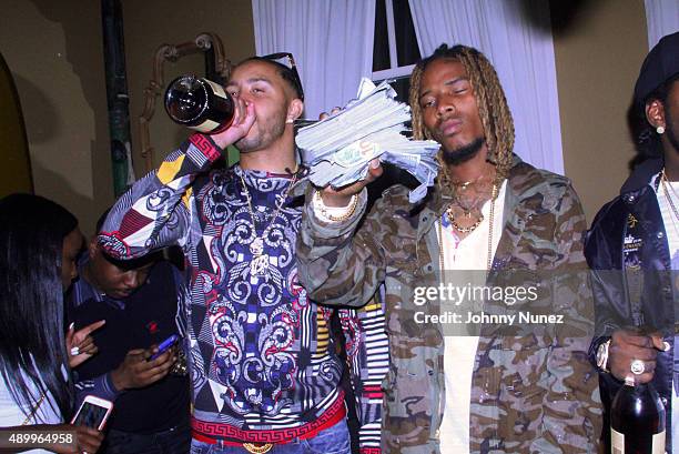 Nitt Da Gritt and Fetty Wap attend Fetty Wap's album release party on September 24 in New York City.