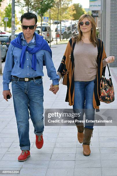 Jose Ortega Cano and Ana Maria Aldon are seen on September 24, 2015 in Madrid, Spain.