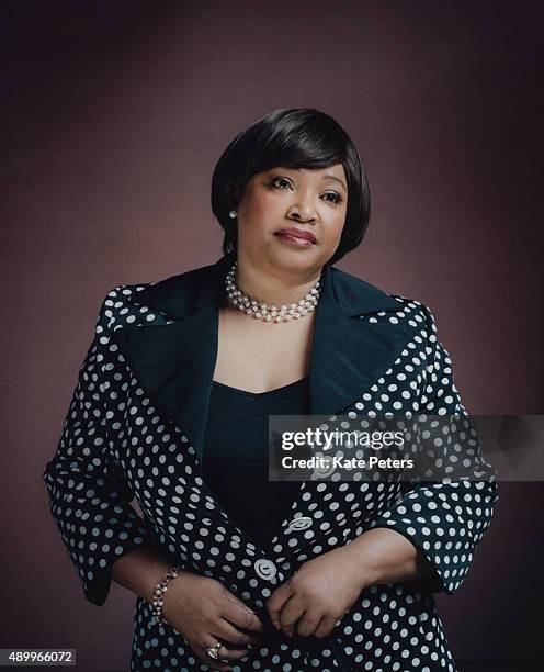 Daughter to Nelson and Winnie Mandela, Zindzi Mandela is photographed for the Telegraph on November 17, 2013 in London, England.