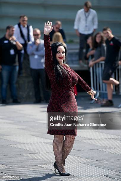 Alaska attends 'Hotel Transylvania' photocall during 63rd San sebastian Film Festival at Kursaal on September 25, 2015 in San Sebastian, Spain.