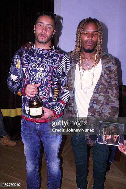 Nitt Da Grit and Fetty Wap attend Fetty Wap's album release party on September 24 in New York City.