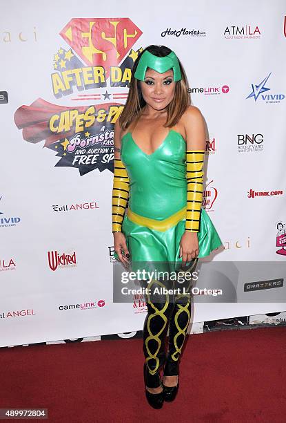 Adult film actress Kaylani Lei as Enchantress at FSC After Dark "Capes & Panties" A Superhero Costume & Lingerie Auction and Silent Auction to...