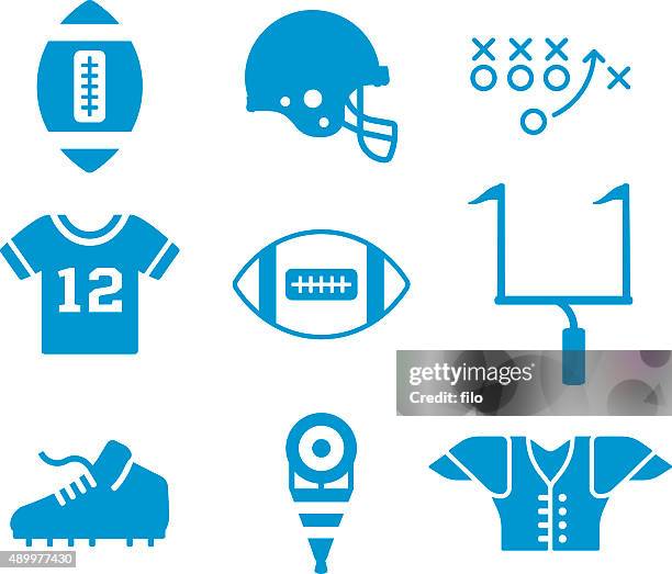 stockillustraties, clipart, cartoons en iconen met football symbols and icons - sports championship