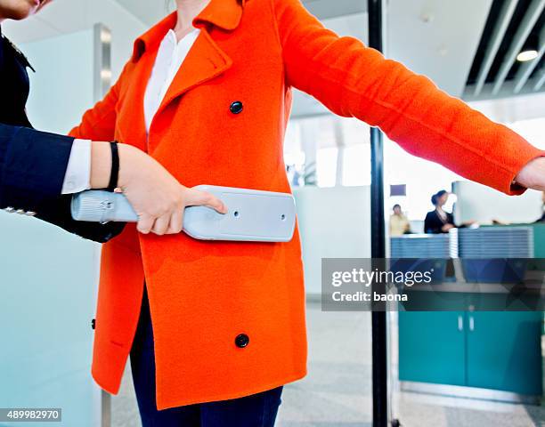 airport security check - metal detector security stock pictures, royalty-free photos & images