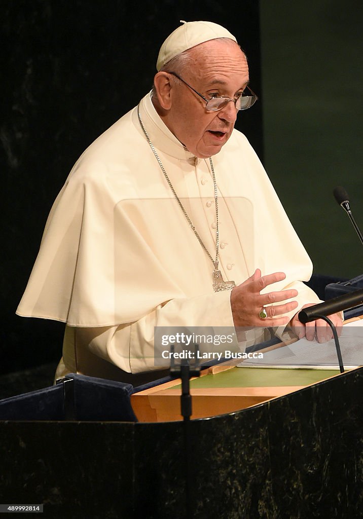 Pope Francis Addresses The United Nations General Assembly