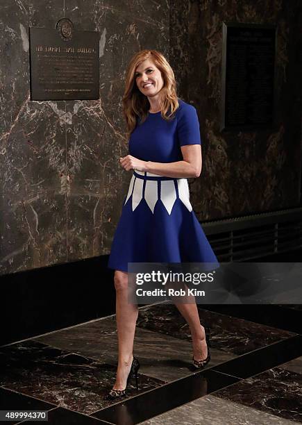 Connie Britton attends a lighting ceremony at The Empire State Building ahead of 2015 Global Citizen Festival on September 25, 2015 in New York City.