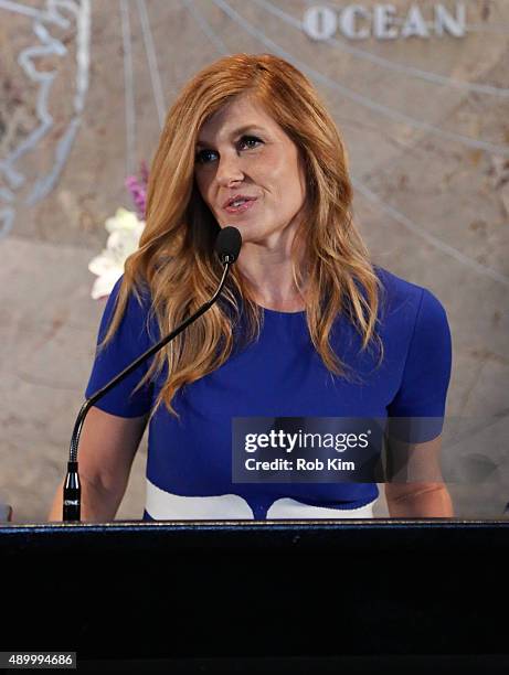 Connie Britton attends a lighting ceremony at The Empire State Building ahead of 2015 Global Citizen Festival on September 25, 2015 in New York City.