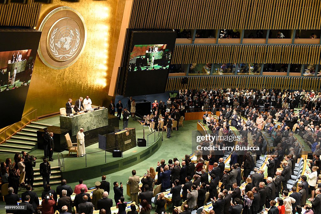 Pope Francis Addresses The United Nations General Assembly