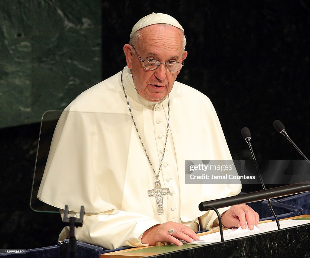 Pope Francis Addresses The United Nations General Assembly