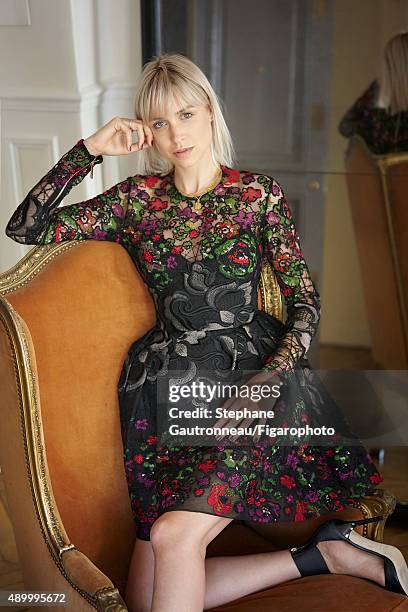 Strategy consultant Anne-Sophie Mignaux is photographed for Madame Figaro on May 21, 2015 in Paris, France. Dress , shoes . PUBLISHED IMAGE. CREDIT...