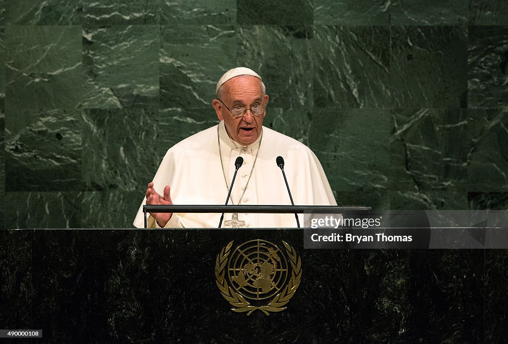 Pope Francis Addresses The United Nations General Assembly
