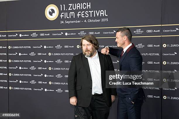 Ben Wheatley and Luke Evans attends the 'High-Rise' Premiere during the Zurich Film Festival on September 25, 2015 in Zurich, Switzerland. The 11th...