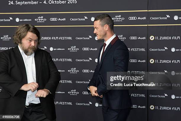 Ben Wheatley and Luke Evans attends the 'High-Rise' Premiere during the Zurich Film Festival on September 25, 2015 in Zurich, Switzerland. The 11th...