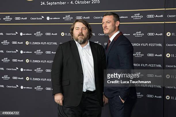 Ben Wheatley and Luke Evans attends the 'High-Rise' Premiere during the Zurich Film Festival on September 25, 2015 in Zurich, Switzerland. The 11th...
