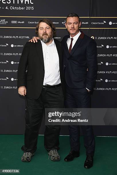 Director Ben Wheatley and actor Luke Evans attend the 'High-Rise' Premiere during the Zurich Film Festival on September 25, 2015 in Zurich,...