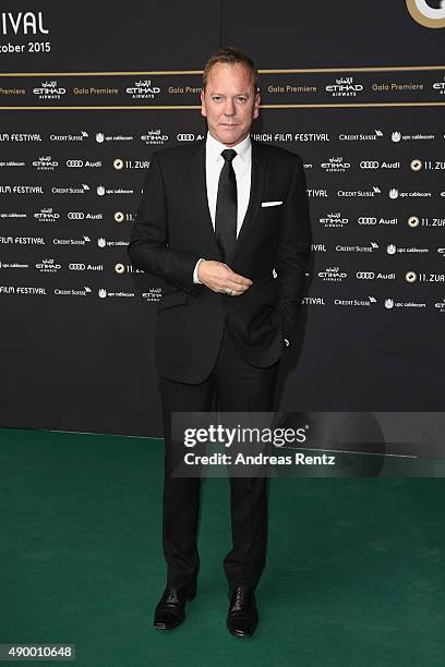 Actor Kiefer Sutherland attends the 'Forsaken' Premiere during the Zurich Film Festival on September 25, 2015 in Zurich, Switzerland. The 11th Zurich...