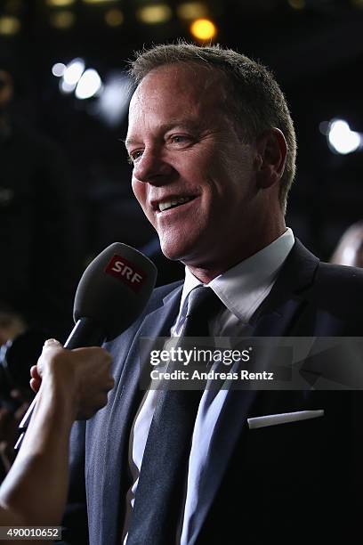 Actor Kiefer Sutherland attends the 'Forsaken' Premiere during the Zurich Film Festival on September 25, 2015 in Zurich, Switzerland. The 11th Zurich...