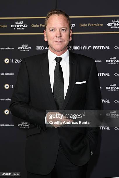 Actor Kiefer Sutherland attends the 'Forsaken' Premiere during the Zurich Film Festival on September 25, 2015 in Zurich, Switzerland. The 11th Zurich...