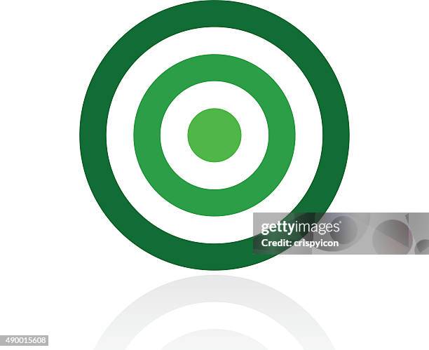 target icon on a white background. - fresh series - green target white background stock illustrations