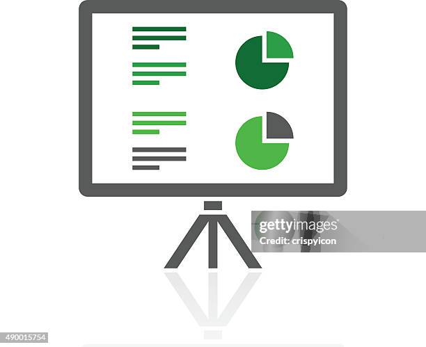 projection screen icon on a white background. - fresh series - looking at screen reflection stock illustrations
