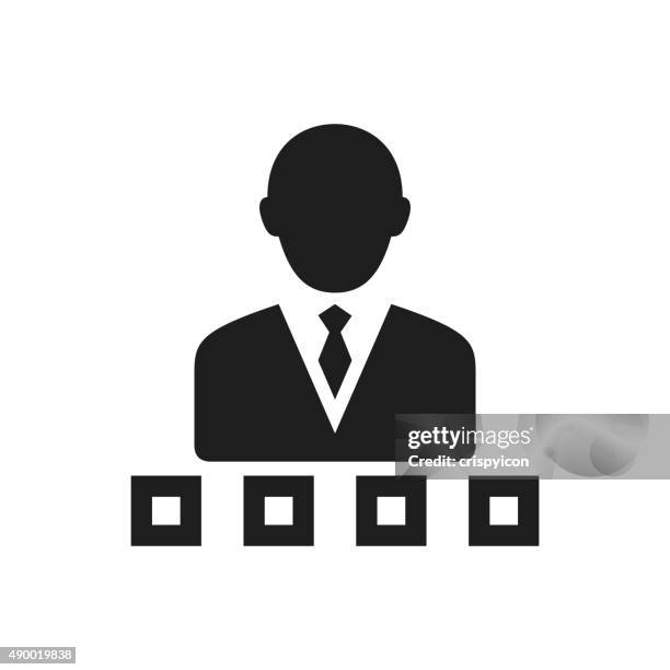 businessman icon on a white background. - single series - cfo stock illustrations