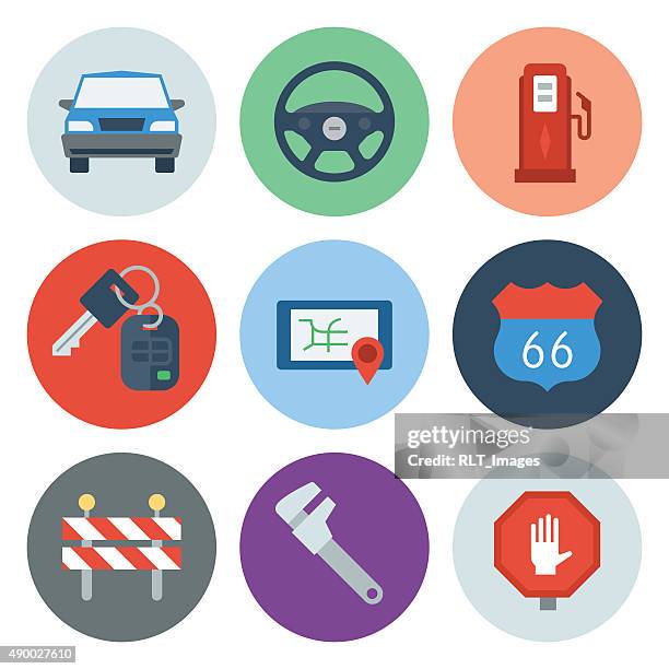 ilustraciones, imágenes clip art, dibujos animados e iconos de stock de iconos de automoción de la serie 1, circle - car key