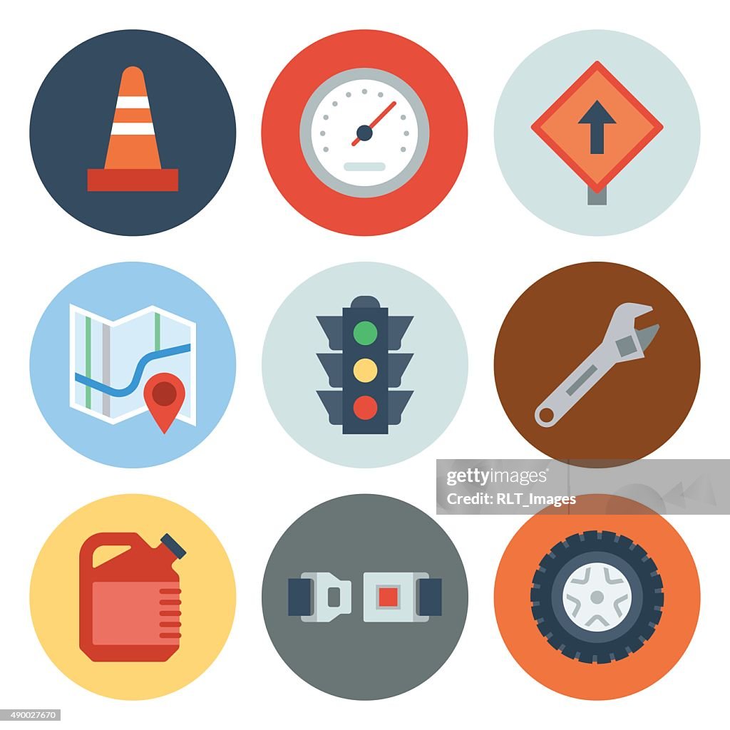 Automotive Icons 2 — Circle Series