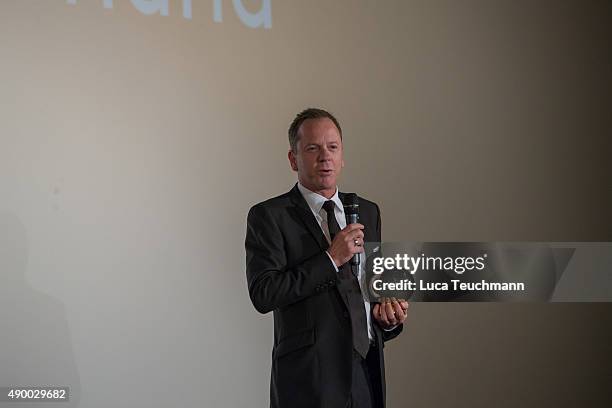 Kiefer Sutherland attends 'Forsaken' Premiere during the Zurich Film Festival on September 25, 2015 in Zurich, Switzerland. The 11th Zurich Film...