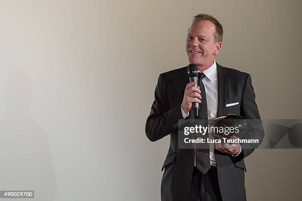 Kiefer Sutherland attends 'Forsaken' Premiere during the Zurich Film Festival on September 25, 2015 in Zurich, Switzerland. The 11th Zurich Film...