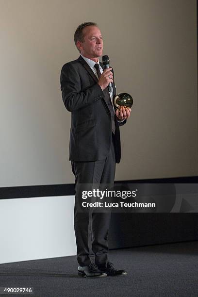 Kiefer Sutherland attends 'Forsaken' Premiere during the Zurich Film Festival on September 25, 2015 in Zurich, Switzerland. The 11th Zurich Film...