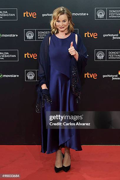 Actress Emily Watson arrives at the Donostia Award Gala 2015 during the 63rd San Sebastian International Film Festival at the Kursaal Palace on...