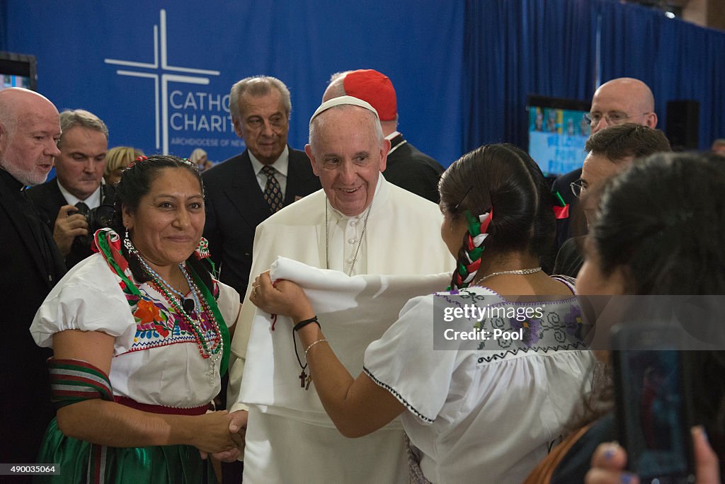 Pope Francis Visits Our Lady Queen Of Angels In Harlem