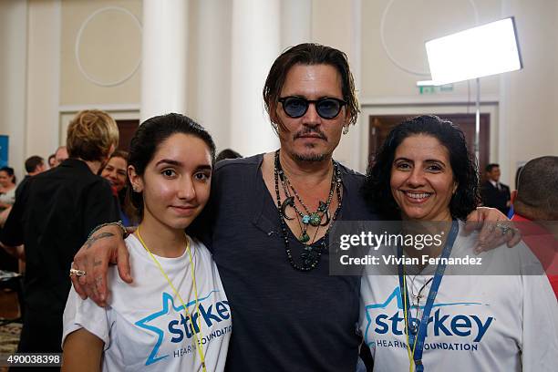 Johnny Depp from The Hollywood Vampires attend the Starkey Hearing Foundation event to support and benefit people in need at Belmond Copacabana...