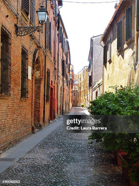 jewish ghetto alley in ferrara - ferrara stock pictures, royalty-free photos & images