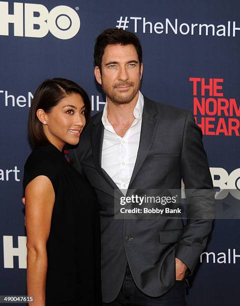 Shasi Wells and actor Dylan McDermott attends "The Normal Heart" New York Screening at Ziegfeld Theater on May 12, 2014 in New York City.