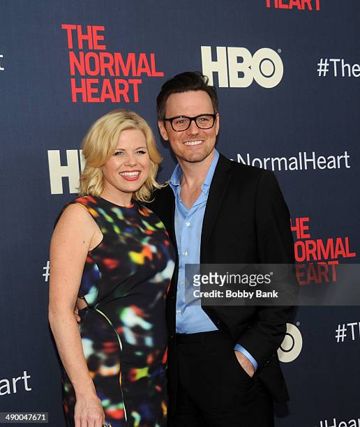 Actress Megan Hilty and husband Brian Gallagher attends "The Normal Heart" New York Screening at Ziegfeld Theater on May 12, 2014 in New York City.