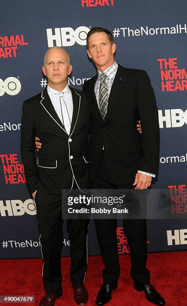 Executive producer and director Ryan Murphy and David Miller attends "The Normal Heart" New York Screening at Ziegfeld Theater on May 12, 2014 in New...
