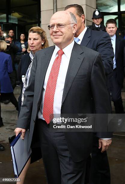 Ian Read, Chief Executive of US pharmaceutical company Pfizer , arrives at the House of Commons on May 13, 2014 in London, England. Mr Read is due to...