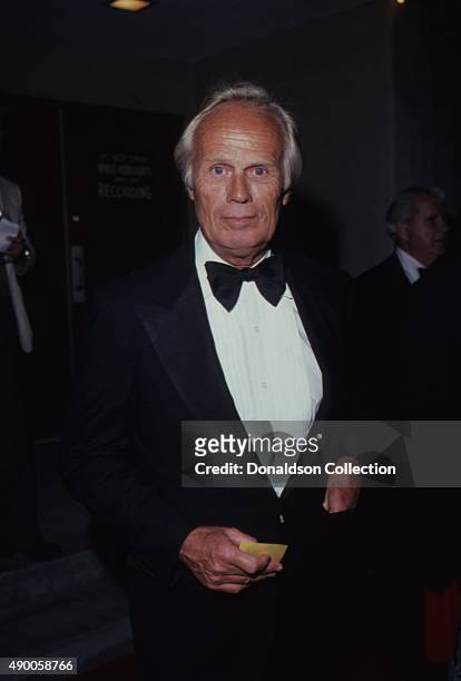 Actor Richard Widmark attends an event in November 1981 in Los Angeles, California.