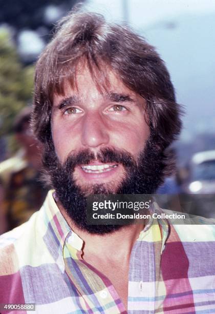 Actor Henry Winkley from the TV show "Happy Days" attends an event with his wife Lorrie Mahaffey in August 1980 in Los Angeles, California.