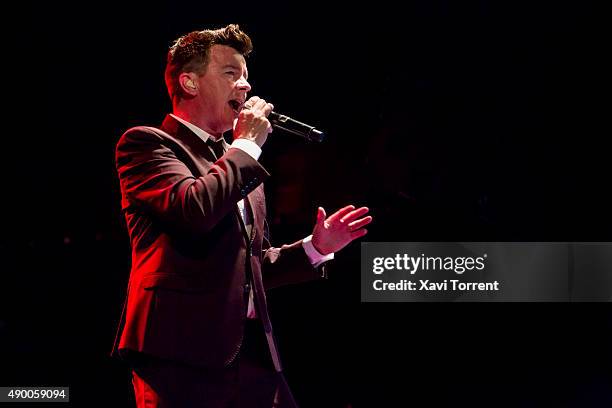 Rick Astley performs in concert at Sala Apolo on September 25, 2015 in Barcelona, Spain.