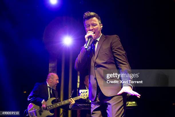 Rick Astley performs in concert at Sala Apolo on September 25, 2015 in Barcelona, Spain.