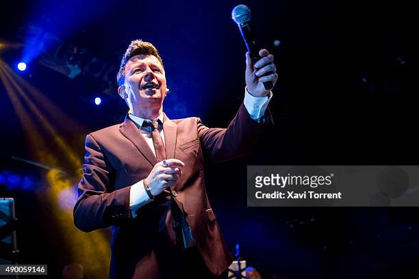 Rick Astley performs in concert at Sala Apolo on September 25, 2015 in Barcelona, Spain.